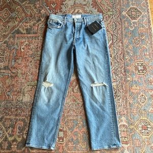 MOTHER High waisted straight leg jean